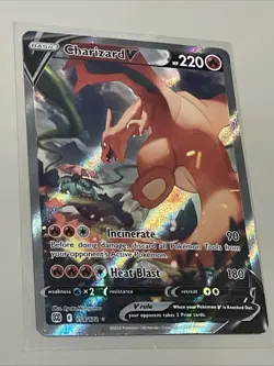 Pokemon Charizard V 154/172 Alt Art Holo Brilliant Stars Card MP - Image 2