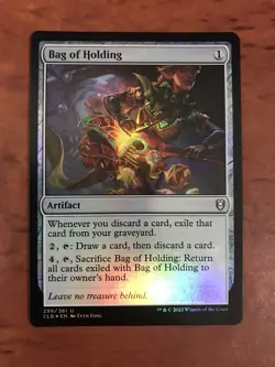 Bag of Holding Foil MTG Magic the Gathering Card NM Near Mint Baldur's Gate CLB - Image 1