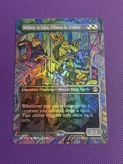 Mikey & Leo, Chaos & Order (Borderless) Teenage Mutant Ninja Turtles Foil - Image 1
