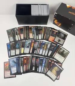 450+ MTG Cards Lot Mixed Bulk w/ Lands + Storage Box 2021 - Image 2