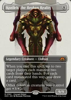 MTG Kozilek, the Broken Reality - Borderless, NM-Mint, English Modern Horizons 3 - Image 1