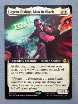 Agent Bishop, Man in Black (Extended Art) NM - Teenage Mutant Ninja Turtles MTG - Image 1