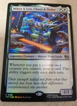 Mikey & Leo, Chaos & Order - Foil Teenage Mutant Ninja Turtles - Mtg - Image 1