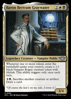 [MTG] Baron Bertram Graywater (0195) (OTJ) LP-HP - Image 1
