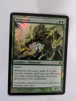 Foil Vengevine Rise of the Eldrazi MTG NM Free shipping with tracking - Image 1