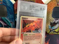Pokemon Karte Card Camaub Numel Ex Deoxys Reverse Stamp Holo PGS PSA 8.5 NM-MINT - Image 3