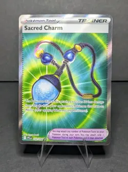 Pokemon Sacred Charm 122/094 Me02: Phantasmal Flames Trainer Ultra Rare Holo - Image 1
