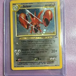 Pokemon Scizor 10/75 Neo Discovery Holo Rare Stage 1 80 HP English 2001 - Image 1