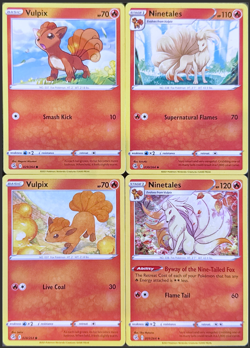 Fusion Strike - Vulpix 028/264 + 029 + Ninetales 030/264 + 031 - Evolution Set - Image 1