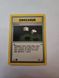 Pokemon Trainer Gambler 1st Edition Fossil 60/62 French Joueur - Image 1