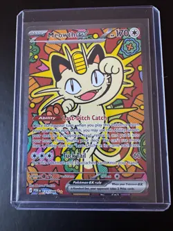 Meowth EX 121/088 Perfect Order Full Art Special Illustration Holo Pokemon NM - Image 1