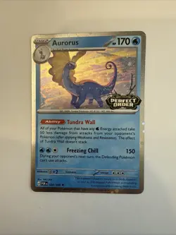 Pokemon Aurorus 024/088 Me03 Perfect Order Promo Holo Stamped Tundra Stage 2 - Image 1