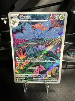 Gloom 198/197 SV03: Obsidian Flames Holo Illustration Rare Full Art Pokemon NM - Image 1