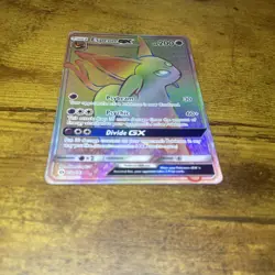 2017 Pokemon Sun & Moon *secret rare* Holo Rainbow Espeon GX Full Art 152/149 - Image 3