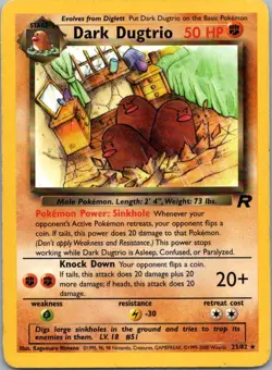 Pokemon TCG Dark Dugtrio 23/82 Team Rocket MP - Image 1
