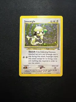 Pokemon Smeargle 11/75 Neo Discovery Holo Rare Unlimited English - LP - Image 1