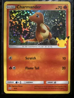 Pokemon Mcdonald’s Charmander Holo Foil 25th Anniversary Mint 9/25 - Image 1