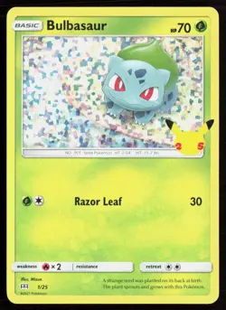 Bulbasaur 001/025 Promo McDonald's 25th Anniversary Promos Pokemon Holo NM - Image 1