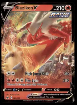 Blaziken V 020/198 Holo V Rare Chilling Reign Pokemon TCG NM - Image 1