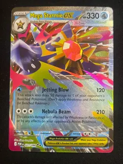 Pokemon Mega Starmie ex Double Rare ME03: Perfect Order 021/088 NM - Image 1