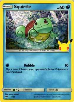Pokemon TCG Squirtle (Teal) 17/25 McDonalds 25th Anniversary promo Holo VLP - Image 1