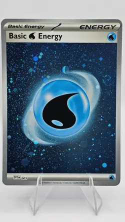 Basic Water Energy 007 Scarlet & Violet Base Set Cosmos Holo Pokemon Card NM - Image 1