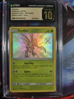 2019 POKEMON HIDDEN FATES SCYTHER SHINY VAULT SV1/SV94 CGC 10 PRISTINE - Image 1