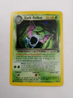 Dark Golbat 7/82, Holo Rare - Team Rocket, Pokemon TCG Card LP Swirl - Image 1