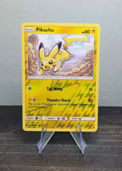 Pokemon TCG Cards Pikachu 40/147 Burning Shadows SM03 Reverse Holo - Image 1