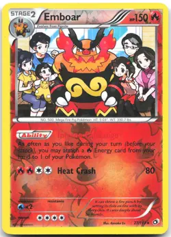 Emboar 27/113 Holo Holo Rare Legendary Treasures Pokemon Reverse Holo MP - Image 1