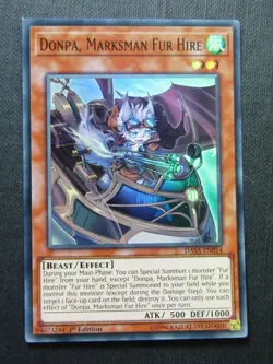 Donpa Marksman Fur Hire DASA Super Rare - 1st ed - Yugioh Cards #10H - Image 1