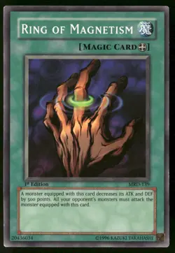 Ring of Magnetism MRD-139 Metal Raiders Yu-Gi-Oh 1st Edition LP - Image 1