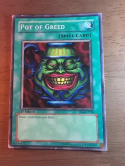 Yugioh Pot of Greed SD4-EN018 Common 1st Edition - Image 1