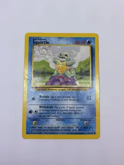 Squirtle - 1999-2000 Vintage Pokemon Card TCG Base Set Unlimited 63/102 LP - Image 1