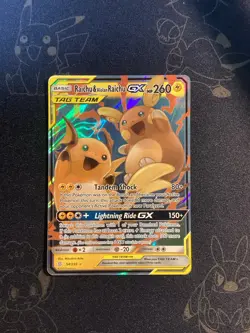 Raichu & Alolan Raichu GX 54/236 Holo Rare | Unified Minds | NM Pokemon Card - Image 1