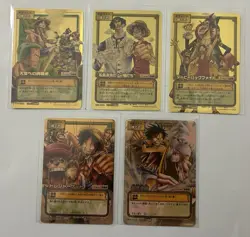 Reserved - One Piece Gold Cards Lot 9 pcs Set Rare - Image 1