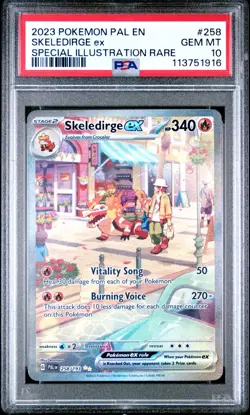 PSA 10 Skeledirge ex 258/193 Sv02: Paldea Evolved Holo SIR Pokemon Card GEM MINT - Image 1