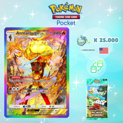 Pokemon TCG Pocket - Armarouge ex Rainbow Card (English) - Image 1