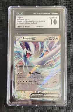 Pokemon Lugia Ex 017/034 Holo Rare Trading Card Game Classic CGC 10 Gem Mint - Image 1