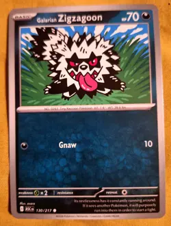Pokemon Cards: Zigzagoon 130/217 Common Regular | ME: Ascended Heroes - Pokemon - Image 1