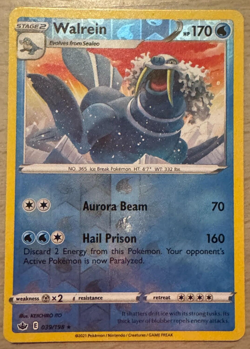Pokemon TCG Walrein 039/198 Chilling Reign Reverse Holo Rare Card - Image 1