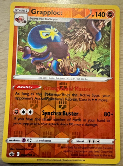 Pokemon TCG Grapploct 092/198 Chilling Reign Reverse Holo Rare Card - Image 1