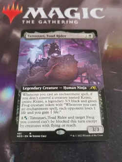 Mtg. 2x Tatsunari, Toad Rider. Extended Art. Kamigawa: Neon Dynasty. Nm - Image 1