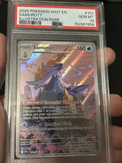 2025 Pokemon White Flare Samurott Illustration Rare #107/086 PSA 10 - Image 1
