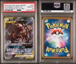 Pokemon Umbreon & Darkrai GX Tag Team GX All Stars Japanese Full Art #182 PSA 10 - Image 5