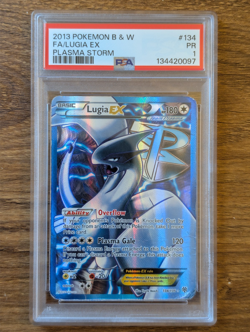 2013 Pokemon BW Plasma Storm PSA 1 Lugia EX Holo FA #134 FRESH CASE SLAB - Image 1
