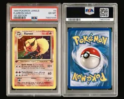 1999 POKEMON JUNGLE 1ST EDITION #3 FLAREON-HOLO PSA 6 RARE 💎 - Image 3