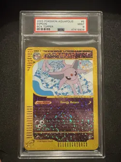PSA 9 2003 Pokemon Espeon Oversized Box Topper Reverse Holo Aquapolis #6 - Image 1