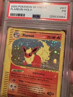PSA 1 SWIRL 2003 Skyridge Flareon Holo Foil H7/H32 WOTC E-Reader Series Pokemon - Image 3