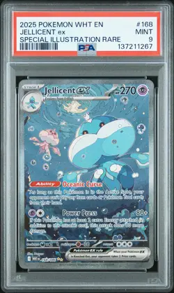 2025 POKEMON WHT EN-WHITE FLARE SPECIAL ILLUSTRATION RARE JELLICENT EX PSA 9 - Image 1